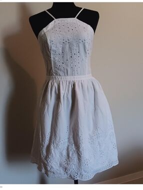 White Halter Summer Dress
